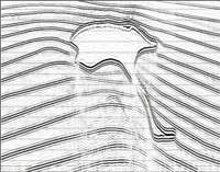 Image sismique construite par application de la technologie d’imagerie en profondeur. Permet une interprétation et une analyse correctes des couches géologiques.